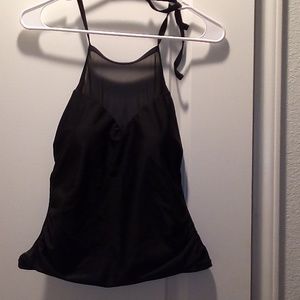 Medium black bathing suit top
